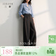 三彩【宋軼同款】2026春季新款通勤氣質(zhì)高腰西裝褲長(cháng)褲闊腿褲休閑M 深邃灰 XL 170/76A 170/76A