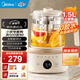 美的（Midea）全玻璃0膠水養生壺 多功能全自動(dòng)燒水壺 72小時(shí)恒溫電熱水壺 多段控溫花茶壺 母嬰材質(zhì) 【全玻璃大容量】YS15B201 1.5L