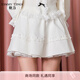 糖力【商場(chǎng)同款】芭蕾風(fēng)千金短裙傘裙 秋季新款A字半身裙女 白色 常規 S