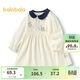 巴拉巴拉童裝女童連衣裙學(xué)院風(fēng)A字裙2025秋寶寶翻領(lǐng)裙子甜美209325111002