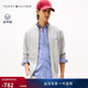 Tommy Hilfiger【休閑立領(lǐng)】秋冬男裝棉羊絨混紡夾克開(kāi)衫/商務(wù)純棉針織外套