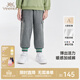 英氏（YEEHOO）兒童褲子秋季不倒絨束腳褲男童女童褲子長(cháng)褲休閑褲 花灰【袋蓋款】 120 cm 推薦身高108-120cm