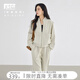 對白（DUIBAI）時(shí)尚通勤運動(dòng)衛衣兩件套女2026春裝新款外套直筒長(cháng)褲休閑套裝 淺咖色 M