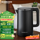 格來(lái)德（Grelide）電水壺1000W小功率燒水壺酒店1L宿舍電熱水壺304不銹鋼無(wú)縫內膽熱水壺煮水壺防燙開(kāi)水壺HD1010黑色