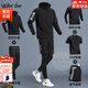Walker Shop品牌春季新款運動(dòng)套裝男速干衣跑步健身服晨跑服體育訓練服五件裝 黑黑五件套【有后腰袋】 XL建議【140-160斤】