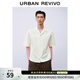 UR夏季新款男時(shí)尚休閑輕通勤百搭短袖開(kāi)襟襯衫UMM250030 粉白 S