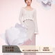 SNIDEL【精英衣櫥】V領(lǐng)荷葉邊針織衫吊帶連衣裙兩件套SWNO241110 象牙白 M （1）