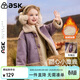 ASK JUNIOR兒童外套2026春小童牛角扣毛絨外套女童翻領(lǐng)甜美可愛(ài) 紫色 120