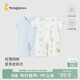 童泰（TONGTAI）嬰兒短袖連體衣夏季純棉寶寶衣服兒童家居服內衣2件裝 藍色80cm