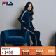 斐樂(lè )（FILA） MUSE SET楊冪同款女裝長(cháng)袖運動(dòng)套裝新款休閑戶(hù)外跑步健身訓練服 傳奇藍 L