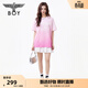 BOY LONDON【桃青蜜語(yǔ)】夏季情侶漸變色翅膀休閑潮牌短袖T恤N01901 粉色 XS