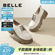 百麗（Belle）百搭牛津鞋女通商場(chǎng)同款通勤厚底小皮鞋B1Q1DCM4預售 米色 35 (225mm)