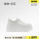 GG-CC【純白天使】春季新款潮流百搭小白鞋厚底增高板鞋女款G26U8133 白色 37