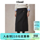ELAND【40%綿羊毛】衣戀半身裙女學(xué)院格紋H型顯瘦裙子25秋季新款新戰 深灰色(17)D/Grey XS 155