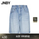 JNBY/江南布衣25夏新品牛仔中褲萊賽爾斜紋寬松直筒褲中褲5P5E15760 958/牛仔淺藍 XS