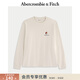 Abercrombie & Fitch【經(jīng)典棉質(zhì)T】美式創(chuàng  )意圖案LOGO長(cháng)袖T恤上衣25秋男裝123-5260 奶油白 L (180/108A)