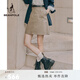 beanpole  女士商務(wù)休閑簡(jiǎn)約風(fēng)卡其色短裙休閑斜紋基礎款短裙 卡其色 S 160/66A