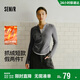 森馬（Semir）長(cháng)袖T恤女短款發(fā)熱抓絨假兩件2025冬亨利領(lǐng)緊身衣服109725101003