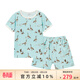Milkbarn兒童短袖短褲套裝夏季嬰兒衣服男女童童裝 青影雁韻 80 (12-18月-參考身高73-80cm)