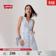Levi's李維斯新款女士時(shí)尚休閑修身顯瘦淺色ins牛仔連衣裙 淺藍色 L