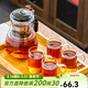 瓷牌茗茶具 茶壺可拆洗內膽茶水分離飄逸杯功夫茶具懶人紅茶泡茶器 尚型1200ml飄逸杯+把杯4個(gè)+托盤(pán)
