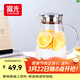 富光大容量涼水壺耐高溫冷水壺家用玻璃水壺茶壺果汁杯1600ML家居壺