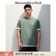 Abercrombie & Fitch美式經(jīng)典LOGO棉質(zhì)舒適套頭短袖T恤25夏季男裝123-5060 綠色 M (180/100A)