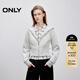 ONLY2025秋季新款舒適顯瘦修身連帽插肩短款長(cháng)袖衛衣女|12539R001 G19 淺灰紗色 L