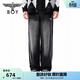 BOY LONDON春季潮牌男女同款時(shí)尚百搭休閑慵懶直筒牛仔長(cháng)褲N34062 黑色 L