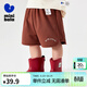 迷你巴拉男女童寶寶兒童休閑棉彈透氣褲子夏【吸濕速干短褲】 焦糖棕51103 【吸濕速干】 90