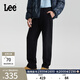 Lee【抓絨休閑寬松直筒褲】經(jīng)典斜紋布潮舒適男士保暖休閑褲 黑色 33