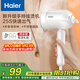 海爾（Haier）手持掛燙機20.6g蒸汽量160ml水箱家用蒸汽電熨斗可折疊燙衣服出差便攜衣物護理機宿舍熨衣機GW1206