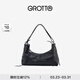 GROTTO個(gè)樂(lè )26年新款ArkHobo小牛皮單肩斜挎包小號高級感通勤女包 經(jīng)典黑 銀標 S