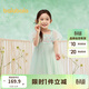 巴拉巴拉女童裙子兒童連衣裙2025夏裝中幼童泡泡袖國風(fēng)網(wǎng)紗裙208225111027