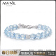 AWNL刺梨薔薇海藍寶水晶手鏈女手串小眾輕奢時(shí)尚飾品送女友生日禮物 【品牌禮盒】海藍寶手鏈 XS碼 推薦手圍13.5-15CM