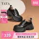 他她TATA厚底小皮鞋女松糕底單鞋女春季制服鞋JK鞋 黑色 37