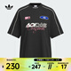 阿迪達斯（adidas）Originals三葉草女子MOTO GFX TEE W賽車(chē)風(fēng)純棉小高領(lǐng)運動(dòng)短袖T恤 KG6678 L