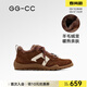 GG-CC【城野探險】冬季新款復古加絨毛里德訓鞋女運動(dòng)休閑鞋子G25Y5905 棕色 36
