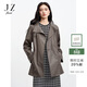 玖姿（JUZUI）英倫風(fēng)一手長(cháng)100%棉收腰風(fēng)衣女2026春季新款JTGC41202 深灰 M