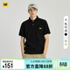 CAT卡特男戶(hù)外舒適休閑撞色繡花LOGO翻領(lǐng)T恤 黑色 L