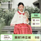 巴拉巴拉童裝女童馬面裙套裝冬裝紅色長(cháng)袖寶寶小童新中式