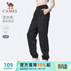 駱駝（CAMEL）棉感束腳衛褲女休閑針織運動(dòng)長(cháng)褲子 C25CZ1L9005 幻影黑 M