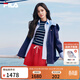 FILA 楊冪同款斐樂(lè )官方女裝梭織外套2026夏新款時(shí)尚休閑連帽風(fēng)衣夾克 藏煙藍-DB L 170/88A/L