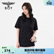 BOY LONDON男女同款短袖字母老花滿(mǎn)印黑色潮牌T恤N01126 黑色 L