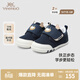 英氏（YEEHOO）【商場(chǎng)同款】?jì)和浀仔殞殞W(xué)步鞋防滑男童女童休閑布鞋 深藍 20.5 碼 建議腳長(cháng)11.5-12.5cm