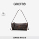 GROTTO個(gè)樂(lè )新款筆筒包女士手提包單肩斜挎包手機包迷你款禮物 焦木棕 MINI
