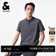 杰克·瓊斯（JACK&JONES）夏季翻領(lǐng)領(lǐng)口時(shí)尚潮流紐扣門(mén)襟圖案刺繡款polo衫男裝225106006 E39 珍珠黑-1 L