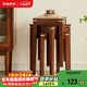 家逸實(shí)木凳子家用可疊放小板凳簡(jiǎn)約餐桌凳椅子創(chuàng  )意高凳銅素方凳