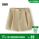 森馬（Semir）休閑褲女夏季打褶半松緊腰寬松短褲女生顯瘦時(shí)尚褲子101325125010