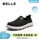 百麗（Belle）清爽透氣布鞋男商場(chǎng)同款一腳蹬懶人鞋休閑鞋8BK01CM3預售 黑色 40 (250mm)